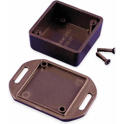 Hammond Electronics 1551PFLBK Boîtier Euro 40 x 40 x 20 ABS noir 1 pc. (Boîtier), Accessoires électroniques + boîtier, Noir Hammond Electronics 1551PFLBK Boîtier Euro 40 x 40 x 20 ABS noir 1 pc. (Boîtier), Accessoires électroniques + boîtier, Noir