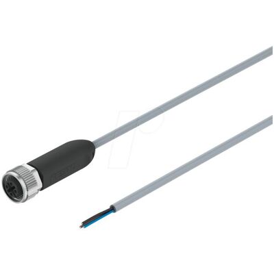 Festo Câble : pour capteurs/automatisation PIN : 3 connecteurs M12 femelles droits, 2,5 m, Câble + prise électronique, Gris Festo Câble : pour capteurs/automatisation PIN : 3 connecteurs M12 femelles droits, 2,5 m, Câble + prise électronique, Gris
