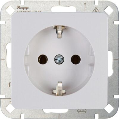 Kopp, Prise de courant, HK02 contact de protection 914813003 Prise de courant blanc arctique Kopp, Prise de courant, HK02 contact de protection 914813003 Prise de courant blanc arctique