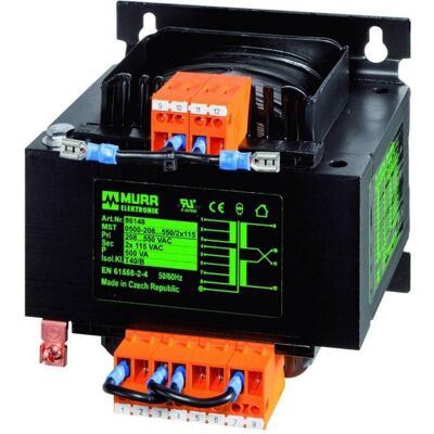 Murr Elektronik Transformateur de commande et d'isolation monophasé MST P: 800VA IN: 208...550VAC OUT: 2x115VAC, Transformateur Murr Elektronik Transformateur de commande et d'isolation monophasé MST P: 800VA IN: 208...550VAC OUT: 2x115VAC, Transformateur