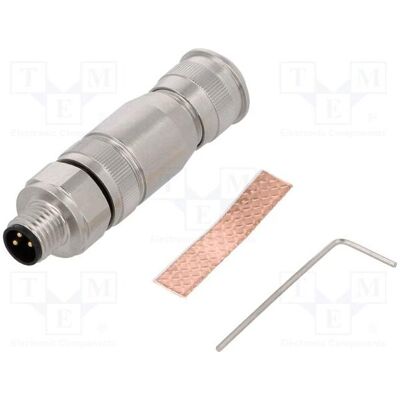 Harting Connecteur : M8 mâle, broches : 3, 4 A, 60 V, IP67, fiche droite blindée, Câble + prise électronique Harting Connecteur : M8 mâle, broches : 3, 4 A, 60 V, IP67, fiche droite blindée, Câble + prise électronique