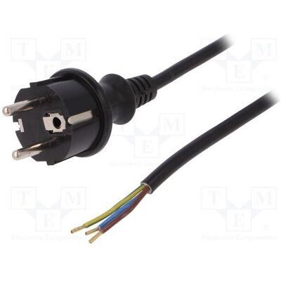 Plastrol, Rallonge, Câble H05VV-F 3 × 1 mm², fiche CEE 7/7 (E/F), câbles en PVC, 3 m, noir (3 m, CEE 7/7) Plastrol, Rallonge, Câble H05VV-F 3 × 1 mm², fiche CEE 7/7 (E/F), câbles en PVC, 3 m, noir (3 m, CEE 7/7)