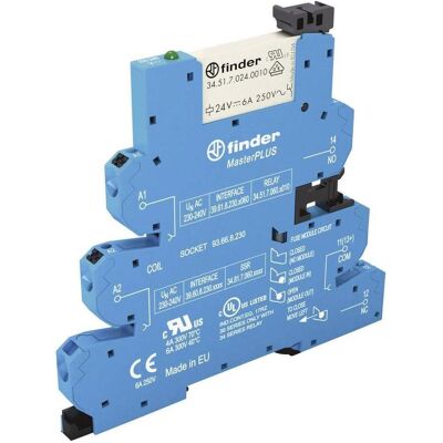 Finder 39.61.3.230.0060 Relais de couplage 230 V/AC 6 A 1 inverseur 1 pc., Relai Finder 39.61.3.230.0060 Relais de couplage 230 V/AC 6 A 1 inverseur 1 pc., Relai