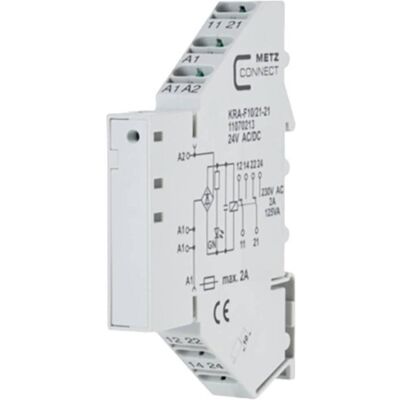 Module d'accouplement Metz Connect - 24V/AC/DC, 2 contacts IP20 Module d'accouplement Metz Connect - 24V/AC/DC, 2 contacts IP20