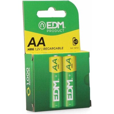 EDM Eco-series aa rechargeable battery - hr6 2600 ma ø14.5 x 50.5 mm, 2 units (2 pcs, AA, 2600 mAh), Batteries + piles EDM Eco-series aa rechargeable battery - hr6 2600 ma ø14.5 x 50.5 mm, 2 units (2 pcs, AA, 2600 mAh), Batteries + piles