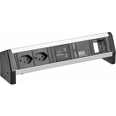 Bachmann, Multiprise, DESK 2xCH T13 90° 1xUSB 1xCM 1xfusible courant 1,0m GST18 902.0218 (2x, TPS18, Type 13, 1 m) Bachmann, Multiprise, DESK 2xCH T13 90° 1xUSB 1xCM 1xfusible courant 1,0m GST18 902.0218 (2x, TPS18, Type 13, 1 m)