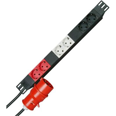 Kopp Multiprise 48,30cm 6-Voies Noir Gris Rouge - Multiprise Kopp Multiprise 48,30cm 6-Voies Noir Gris Rouge - Multiprise
