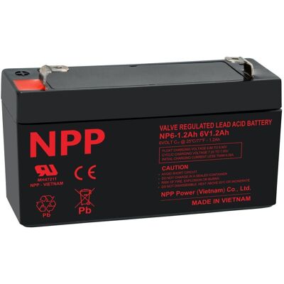 NoName Akumulators 6V 1.2Ah T1(F1) Pb AGM NPP (1 pcs, 1200 mAh), Batteries + piles NoName Akumulators 6V 1.2Ah T1(F1) Pb AGM NPP (1 pcs, 1200 mAh), Batteries + piles