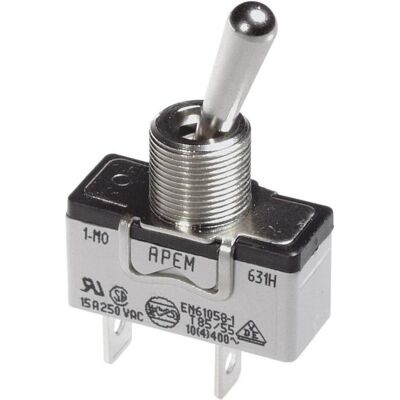 Interrupteur métal APEM 656H/2 250V 15A - Interrupteur Interrupteur métal APEM 656H/2 250V 15A - Interrupteur
