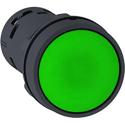 Schneider Bouton de commande 22 mm, vert, à retour par ressort 1Z XB7NH31, Bouton + interrupteur, Vert Schneider Bouton de commande 22 mm, vert, à retour par ressort 1Z XB7NH31, Bouton + interrupteur, Vert