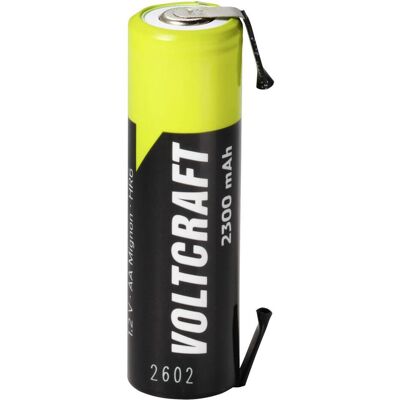 Voltcraft Pile rechargeable Mignon (AA) Mignon (AA) à cosses à souder, à haut courant NiMH 1,2 V 23 (1 pcs, AA, 2300 mAh), Batteries + piles Voltcraft Pile rechargeable Mignon (AA) Mignon (AA) à cosses à souder, à haut courant NiMH 1,2 V 23 (1 pcs, AA, 2300 mAh), Batteries + piles