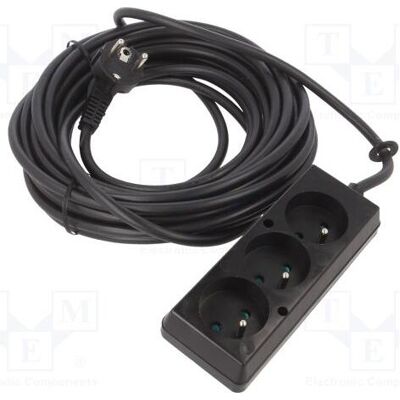 Jonex, Rallonge, Rallonge H03VV-F 3G 1,5 mm² 10 m PVC noir Nombre de prises : 3 (10 m, CEE 7/7) Jonex, Rallonge, Rallonge H03VV-F 3G 1,5 mm² 10 m PVC noir Nombre de prises : 3 (10 m, CEE 7/7)