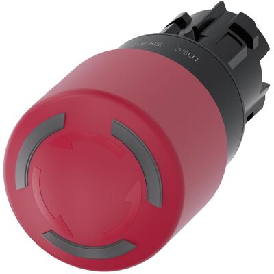 Bouton d'arrêt d'urgence Siemens - Montage en panneau, 22mm, IP66/IP67/IP69 Bouton d'arrêt d'urgence Siemens - Montage en panneau, 22mm, IP66/IP67/IP69