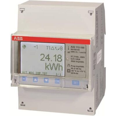 ABB A42 112-100 - Compteur d'énergie RS485 - Monophasé, calibré MID ABB A42 112-100 - Compteur d'énergie RS485 - Monophasé, calibré MID