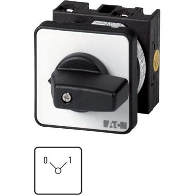 Interrupteur Eaton T0-3-15475/E - 5 Contacts, 690 V, 20 A, IP65, 90° à verrouillage Interrupteur Eaton T0-3-15475/E - 5 Contacts, 690 V, 20 A, IP65, 90° à verrouillage