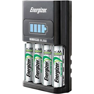 Energizer Recharge 1 heure (4 pcs, AA, AAA, Piles rechargeables + chargeur), Chargeur de batterie Energizer Recharge 1 heure (4 pcs, AA, AAA, Piles rechargeables + chargeur), Chargeur de batterie