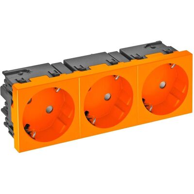 OBO Bettermann OBO STD-D3SC ROR3 Prise - 33° 3-fach Schutzkontakt OBO Bettermann OBO STD-D3SC ROR3 Prise - 33° 3-fach Schutzkontakt