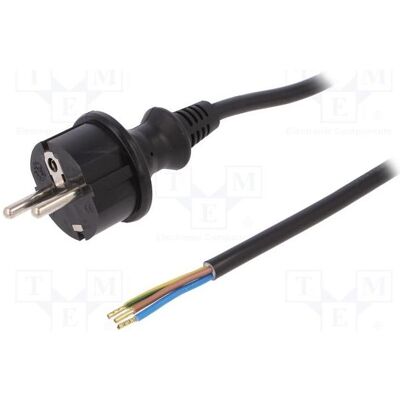 Plastrol, Rallonge, Câble H05VV-F 3 × 1 mm², fiche CEE 7/7 (E/F), câbles en PVC, 2 m, noir (2 m, CEE 7/7) Plastrol, Rallonge, Câble H05VV-F 3 × 1 mm², fiche CEE 7/7 (E/F), câbles en PVC, 2 m, noir (2 m, CEE 7/7)