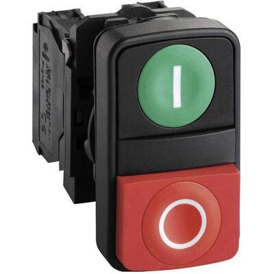 Schneider Electric Pushbutton Dble Green I Red O 1NO/1NC, Bouton + interrupteur, Rouge, Vert, Noir Schneider Electric Pushbutton Dble Green I Red O 1NO/1NC, Bouton + interrupteur, Rouge, Vert, Noir