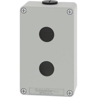 Boîtier métallique gris Schneider Electric pour 2x22mm - IP65/IP67 Boîtier métallique gris Schneider Electric pour 2x22mm - IP65/IP67