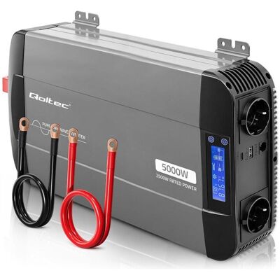 Qoltec Pure Sine Wave 12V na 230V 2500/5000W, Transformateur Qoltec Pure Sine Wave 12V na 230V 2500/5000W, Transformateur