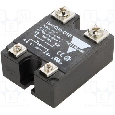 Carlo Gavazzi Relais : à semi-conducteurs Ucntrl : 4,5÷32 V CC, 90 A, 24÷690 V CA RA60..16, Relai Carlo Gavazzi Relais : à semi-conducteurs Ucntrl : 4,5÷32 V CC, 90 A, 24÷690 V CA RA60..16, Relai