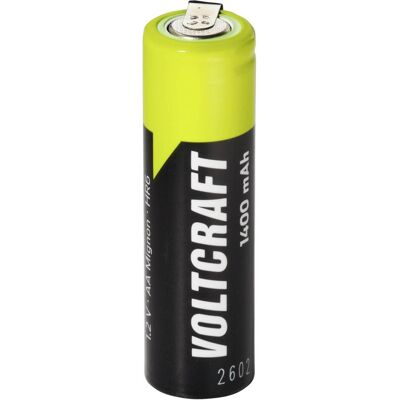 Voltcraft Pile rechargeable Mignon (AA) Mignon (AA) à cosses à souder, à haut courant NiMH 1,2 V 14 (1 pcs, AA, 1400 mAh), Batteries + piles Voltcraft Pile rechargeable Mignon (AA) Mignon (AA) à cosses à souder, à haut courant NiMH 1,2 V 14 (1 pcs, AA, 1400 mAh), Batteries + piles