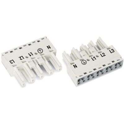 Wago Connecteur secteur WINSTA MID, Câble + prise électronique, Blanc Wago Connecteur secteur WINSTA MID, Câble + prise électronique, Blanc