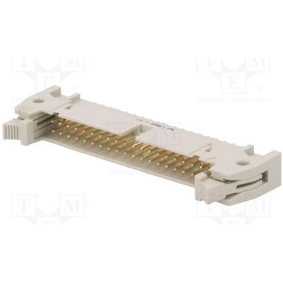 Harting Connecteur : prise IDC mâle, 40 broches, SEK, droite, 1A, THT, 2,54 mm, Câble + prise électronique, Gris Harting Connecteur : prise IDC mâle, 40 broches, SEK, droite, 1A, THT, 2,54 mm, Câble + prise électronique, Gris