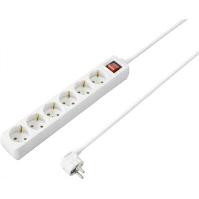 Sygonix SY-4891008 Multiprise - Sécurité enfant, 6 prises, 230V/AC Sygonix SY-4891008 Multiprise - Sécurité enfant, 6 prises, 230V/AC