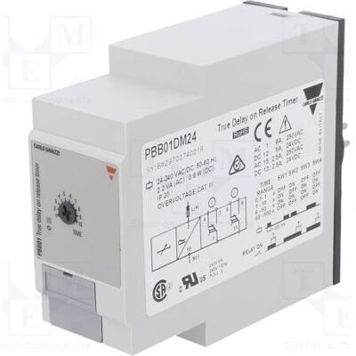 Carlo Gavazzi Module d'automatisation : minuterie 0,1÷600 s, DPDT 250 V CA/8 A, 24 V CC/5 A, Relai Carlo Gavazzi Module d'automatisation : minuterie 0,1÷600 s, DPDT 250 V CA/8 A, 24 V CC/5 A, Relai