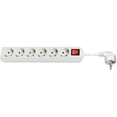 Goobay, Prise de courant, Stikdåse 6-stik 16A Hvid 5m Goobay, Prise de courant, Stikdåse 6-stik 16A Hvid 5m