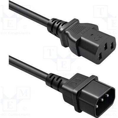 Qoltec, Rallonge, Kabel zasilający Kabel zasilający IEC C13 C14 3*1.0mm2 2m (2 m) Qoltec, Rallonge, Kabel zasilający Kabel zasilający IEC C13 C14 3*1.0mm2 2m (2 m)