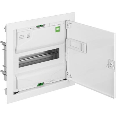 Elektro-Plast Armoire électrique modulaire 1 x 14, porte en acier blanche encastrée, IP30 (2001-00), Accessoires électroniques + boîtier, Blanc Elektro-Plast Armoire électrique modulaire 1 x 14, porte en acier blanche encastrée, IP30 (2001-00), Accessoires électroniques + boîtier, Blanc