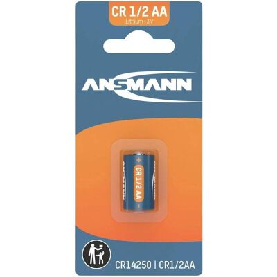 Ansmann Batterie CR 1/2 AA / CR14250 3V/Blister (1 pcs, 1/2 AA, CR 1/2AA), Batteries + piles Ansmann Batterie CR 1/2 AA / CR14250 3V/Blister (1 pcs, 1/2 AA, CR 1/2AA), Batteries + piles