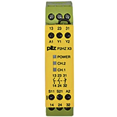 Relais de sécurité Pilz P2HZ X3 - 2 canaux, 24V DC, Cat 4 ISO 13849-1 Relais de sécurité Pilz P2HZ X3 - 2 canaux, 24V DC, Cat 4 ISO 13849-1