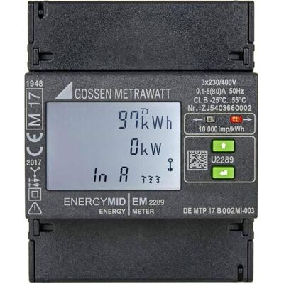 Gossen Metrawatt EM2289 Compteur d'énergie - Multifonction, Certifié MID Gossen Metrawatt EM2289 Compteur d'énergie - Multifonction, Certifié MID