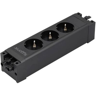 Sygonix, Multiprise, SY-6872234 3fach Steckdosen-Modul ohne Schalter Schwarz (3x, CEE 7/4) Sygonix, Multiprise, SY-6872234 3fach Steckdosen-Modul ohne Schalter Schwarz (3x, CEE 7/4)