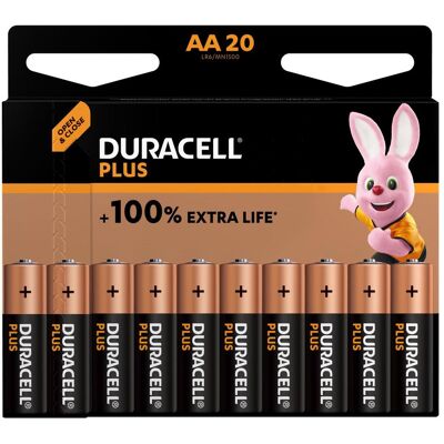 Duracell Plus Power Boost 20x LR6 (AA) (20 pcs, AA), Batteries + piles Duracell Plus Power Boost 20x LR6 (AA) (20 pcs, AA), Batteries + piles
