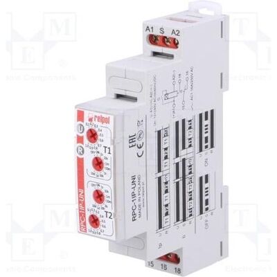 Relpol Relais temporisé 1P, 1 seconde à 10 jours, 12-240 V CA/CC, 50/60 Hz, fonctionnement par impulsions,, Relai Relpol Relais temporisé 1P, 1 seconde à 10 jours, 12-240 V CA/CC, 50/60 Hz, fonctionnement par impulsions,, Relai