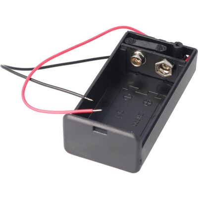 Goobay 1x 9V Block Batteriehalter, Pile : accessoires, Noir Goobay 1x 9V Block Batteriehalter, Pile : accessoires, Noir