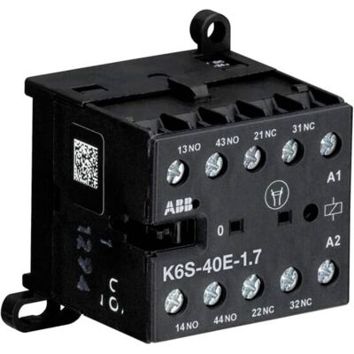 ABB K6S-40E-1.7-71 Petit contacteur auxiliaire 24VDC, 1,7W GJH1213001R7401, Relai ABB K6S-40E-1.7-71 Petit contacteur auxiliaire 24VDC, 1,7W GJH1213001R7401, Relai