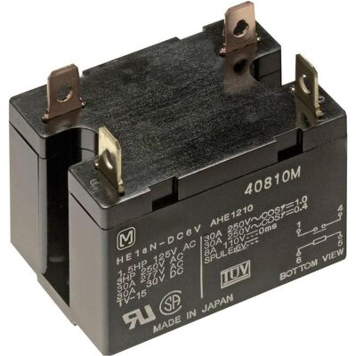 Relais de puissance Panasonic HE1AN12 - 12V DC, 30A, Montage sur PCB Relais de puissance Panasonic HE1AN12 - 12V DC, 30A, Montage sur PCB