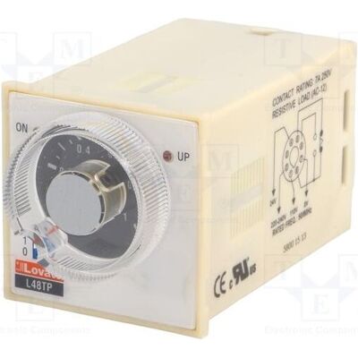 Lovato Module d'automatisation : minuterie 18 s à 780 min, SPDT, 250 V CA/5 A, 24 V CC, Relai Lovato Module d'automatisation : minuterie 18 s à 780 min, SPDT, 250 V CA/5 A, 24 V CC, Relai