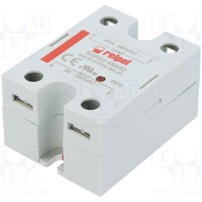Relpol Relais : à semi-conducteurs Ucntrl : 90÷280 V CA, 40 A, 48÷530 V CA, RSR52, IP20, Relai Relpol Relais : à semi-conducteurs Ucntrl : 90÷280 V CA, 40 A, 48÷530 V CA, RSR52, IP20, Relai