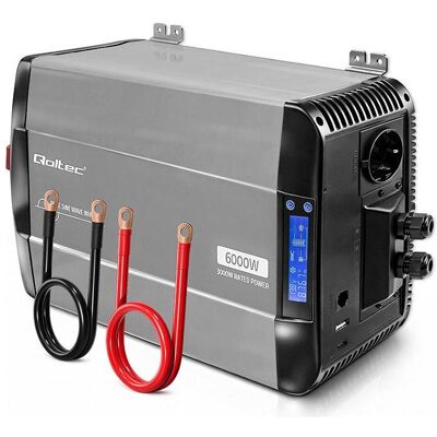 Qoltec Pure Sine Wave 12V na 230V 3000/6000W, Transformateur Qoltec Pure Sine Wave 12V na 230V 3000/6000W, Transformateur