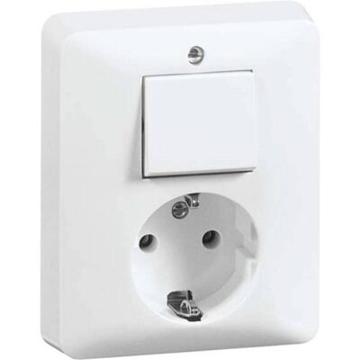Peha H 80.6686.02 - Combinaison interrupteur/prise - Combiné interrupteur et prise électrique Peha H 80.6686.02 - Combinaison interrupteur/prise - Combiné interrupteur et prise électrique