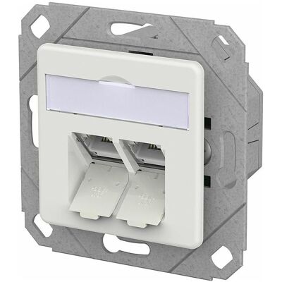 Metz Connect, Prise de courant, E-DAT C6A IDC femelle, 2 ports Metz Connect, Prise de courant, E-DAT C6A IDC femelle, 2 ports