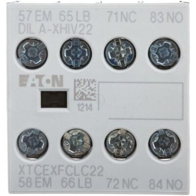Eaton DILA-XHIV22 276429 Module de contact auxiliaire haut 1S+1fS+1Ö+1s, Bouton + interrupteur, Noir, Blanc Eaton DILA-XHIV22 276429 Module de contact auxiliaire haut 1S+1fS+1Ö+1s, Bouton + interrupteur, Noir, Blanc