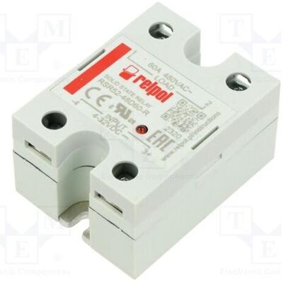 Relpol Relais : à semi-conducteurs Ucntrl : 4÷32 V CC, 60 A, 48÷530 V CA, RSR52, monophasé, Relai Relpol Relais : à semi-conducteurs Ucntrl : 4÷32 V CC, 60 A, 48÷530 V CA, RSR52, monophasé, Relai